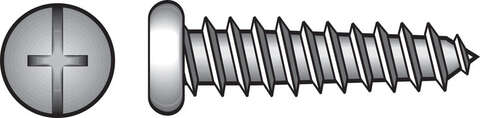 HILLMAN No. 14 X 1 in. L Phillips/Slotted Pan Head Sheet Metal Screws 100 pk