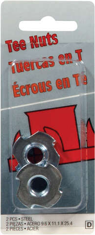 Hillman 3/8 in. Zinc-Plated Steel SAE Tee Nut 2 pk, Pack of 6