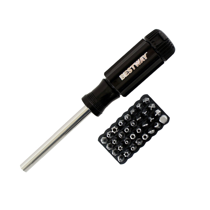 Best Way Tools Tamper Security Multi-Bit Screwdriver Set 8 in. 32 pc