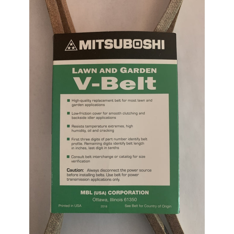 Mitsuboshi Super KB Standard V-Belt 0.5 in. W X 77 in. L For Riding Mowers