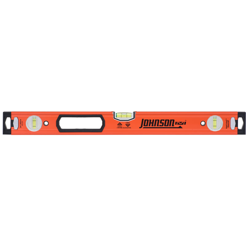 Johnson 24 in. Aluminum Heavy Duty Box Level 3 vial, Pack of 2