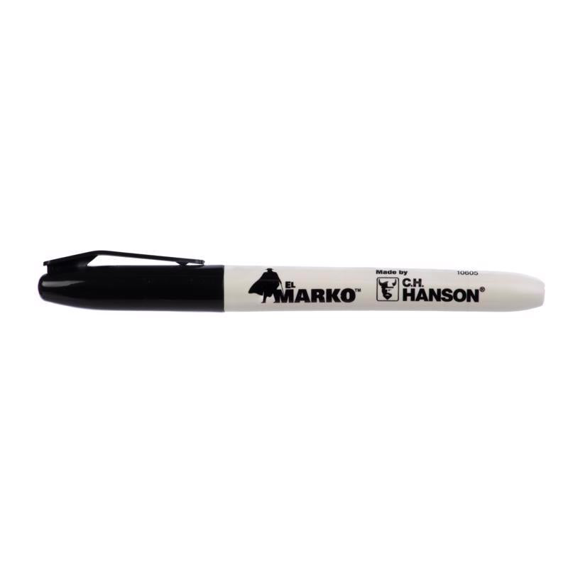 C.H. Hanson El Marko Black Medium Tip Permanent Marker 1 pk, Pack of 12