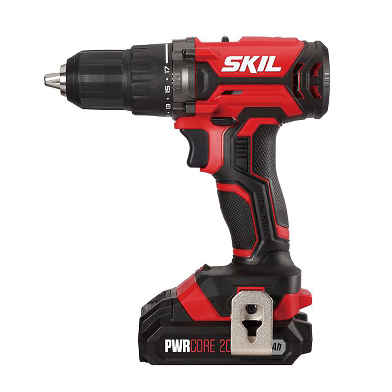 SKIL 20V PWR CORE 20 1/2 in. Brushed Cordless Drill/Driver Kit (Battery & Charger)