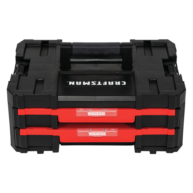 Craftsman VERSASTACK 17 in. 2-Drawer Tool Box 488 cu in Black/Red