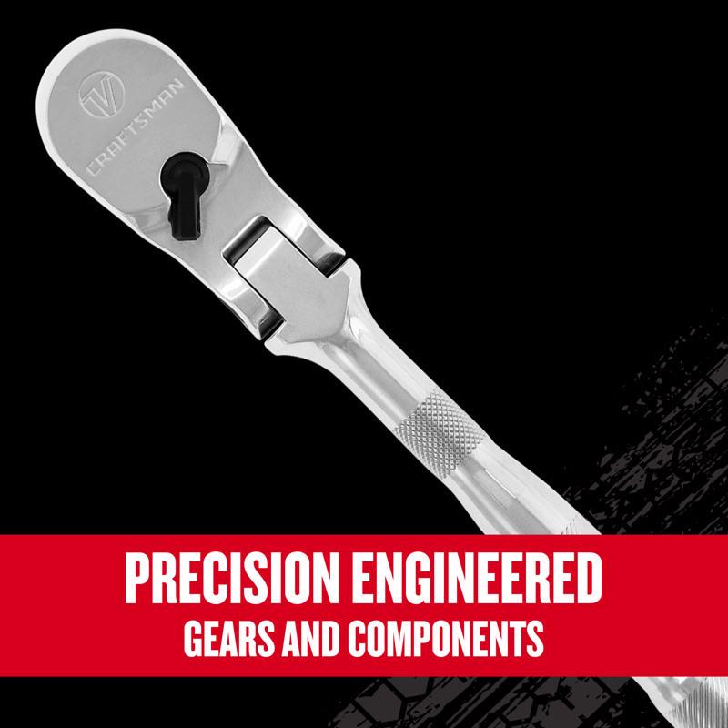 Craftsman V-Series 1/2, 1/4 and 3/8 in. drive Flex Head Ratchet Set