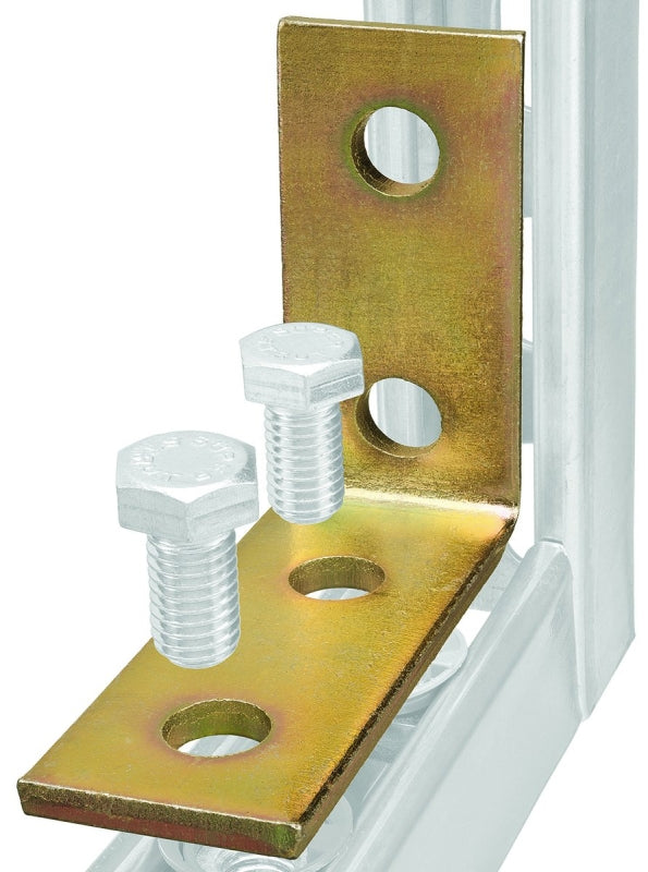SuperStrut 200 Series ZAB205-10 Angle Bracket Fitting, Plastic, Gold, Galvanized