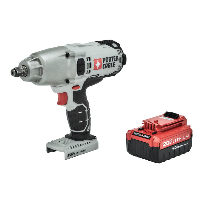 Porter Cable 20V 1/2 in. Cordless Brushed Impact Wrench Kit (Battery & Charger)