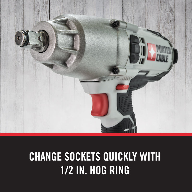 Porter Cable 20V 1/2 in. Cordless Brushed Impact Wrench Kit (Battery & Charger)