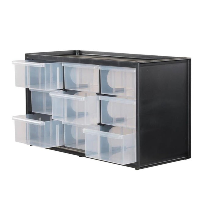 Stanley 14.25 in. W X 8.25 in. H X 6 in. D Storage Organizer Polypropylene 9 compartments Black/Clea