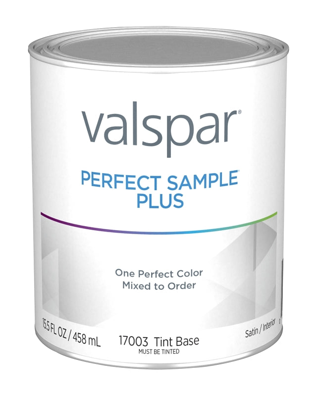 Valspar Perfect Sample Plus 1700 Series 028.0017003.004 Interior Paint, Tint, White, 1 pt, 32 sq-ft Coverage Area