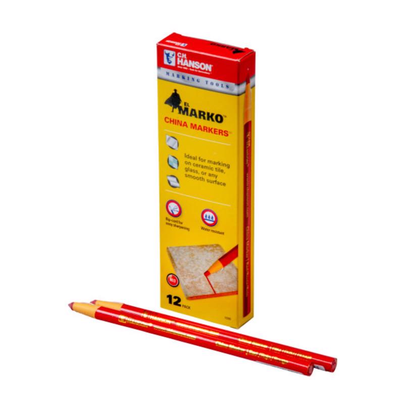 C.H. Hanson 6.8 in. L China Marker Red 1 pc, Pack of 12