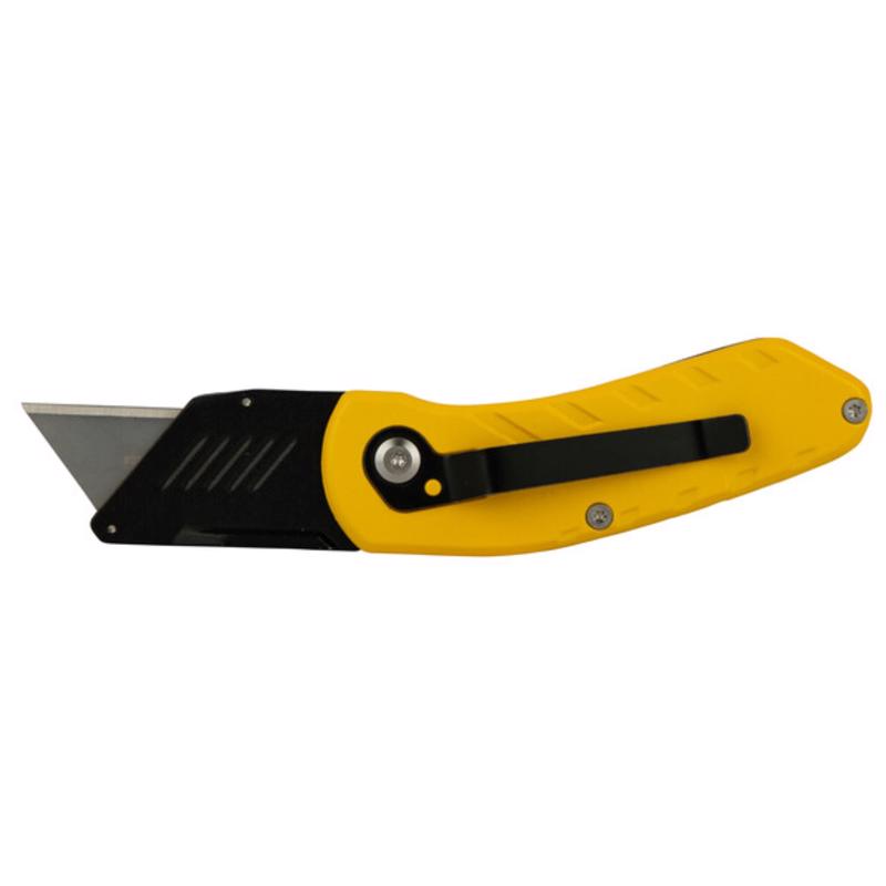 Stanley 4 in. Folding Compact Utility Knife Black/Yellow 1 pc