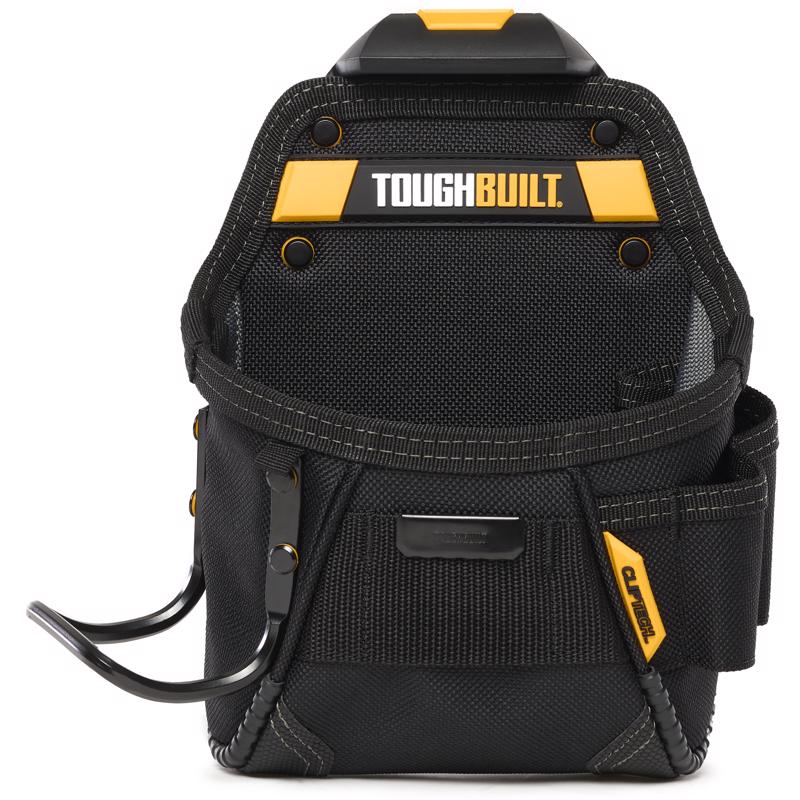 ToughBuilt 9.5 in. W X 10 in. H Project Pouch/Hammer Loop 6 pocket Black/Yellow 1 pc