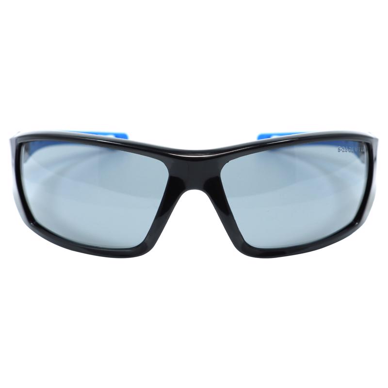 General Electric 04 Series Anti-Fog Impact-Resistant Safety Glasses Smoke Lens Black/Blue Frame 1 pk
