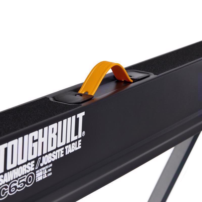 ToughBuilt 32.09 in. H X 42.40 in. W X 27.36 in. D Adjustable Folding Sawhorse 1300 lb. cap. 1 pc