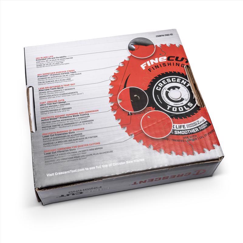 Crescent Finecut 7-1/4 in. D X 5/8 in. Carbide Tipped Finishing Saw Blade 40 teeth 10 pk, Pack of 10