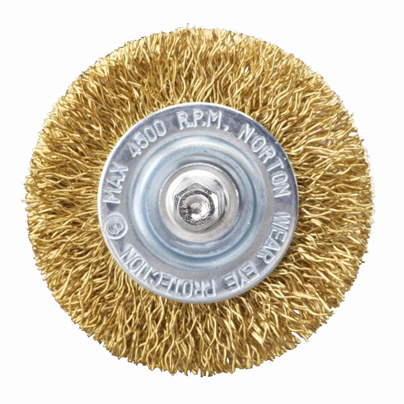 Norton Clipper 2 in. Coarse Crimped Wire Cup Brush Brass 4500 rpm 1 pc