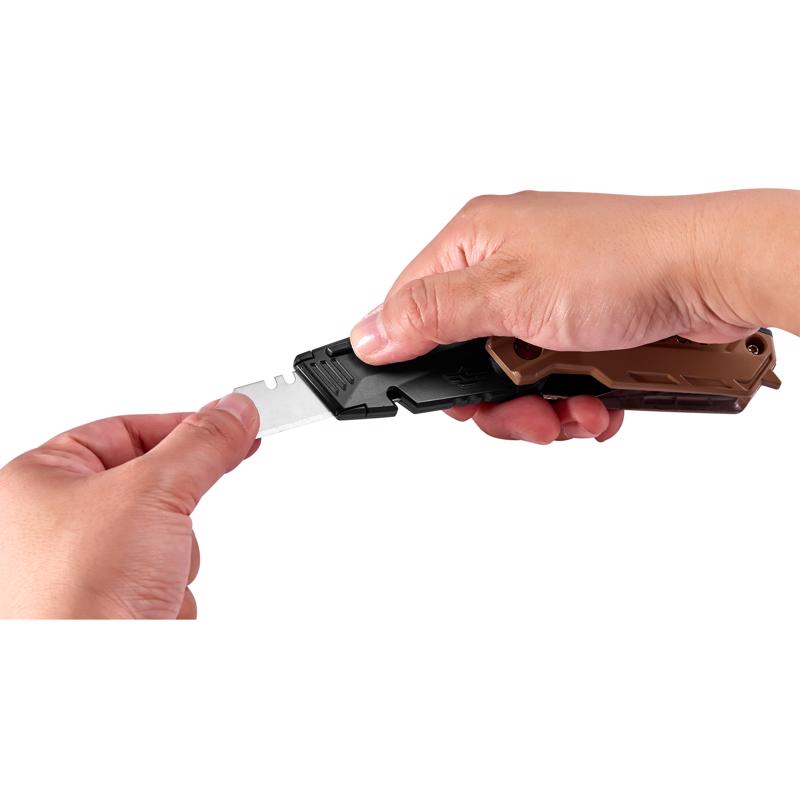 Spec Ops 6.25 in. Folding Utility Knife Black/Tan 1 pc