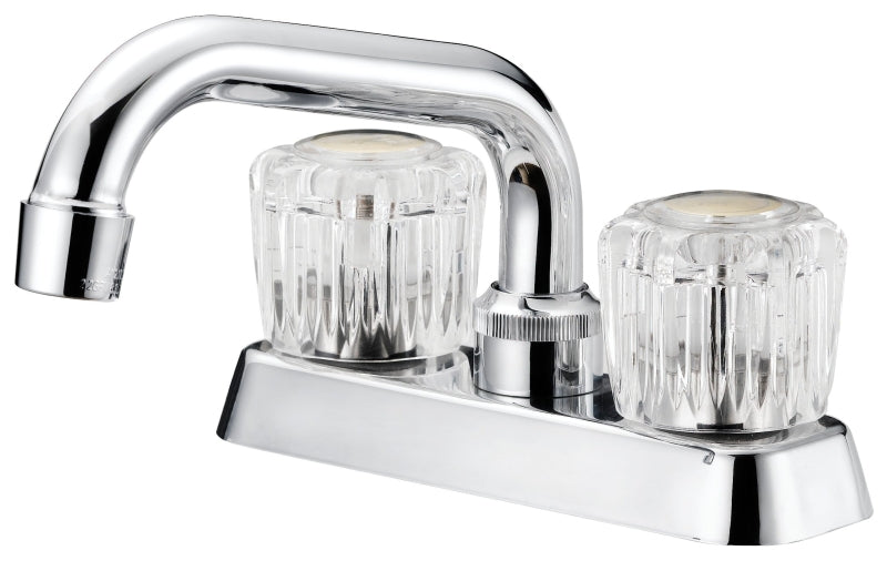 Boston Harbor FL010003CP Laundry Faucet, 2 gpm, 2-Faucet Handle, 3-Faucet Hole, Metal/Plastic, Chrome, Deck Mounting