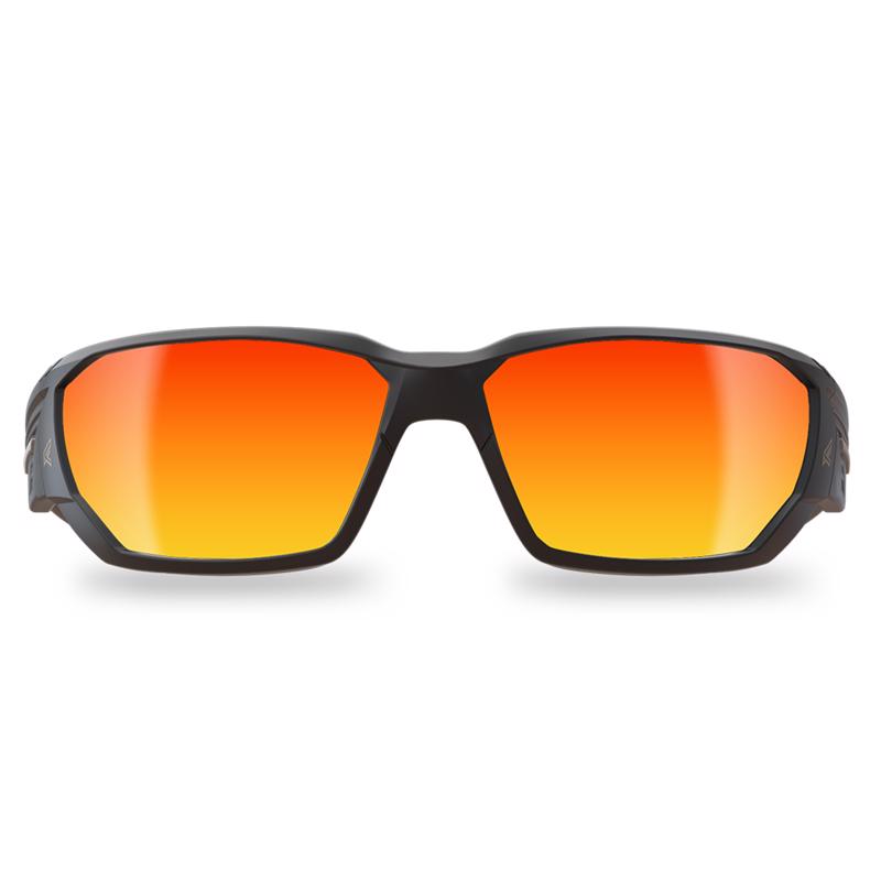 Edge Eyewear Dawson Anti-Fog Safety Glasses Red Mirror Lens Black Frame 1 pk