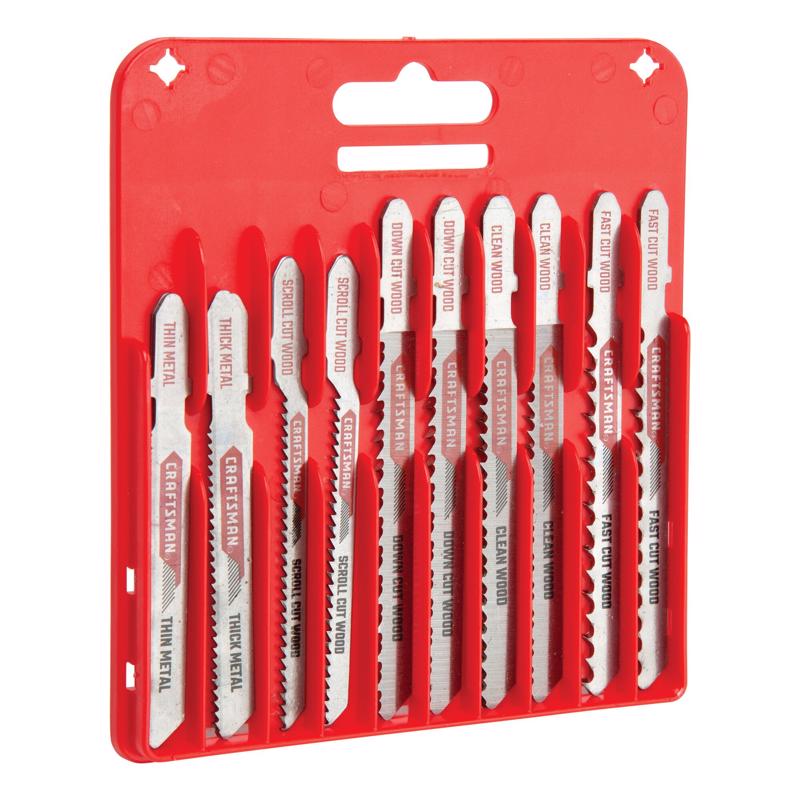 Craftsman 4.4 in. High Carbon Steel T-Shank Jig Saw Blade Set 13 pc