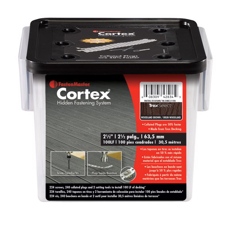 FastenMaster Cortex No. 10 X 2-1/2 in. L Woodland Brown Torx Ttap Button Head Hidden Deck Fastener 2