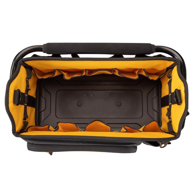 DeWalt Ballistic Nylon Open Top Tool Tote Tool Tote 36 pocket Black/Yellow