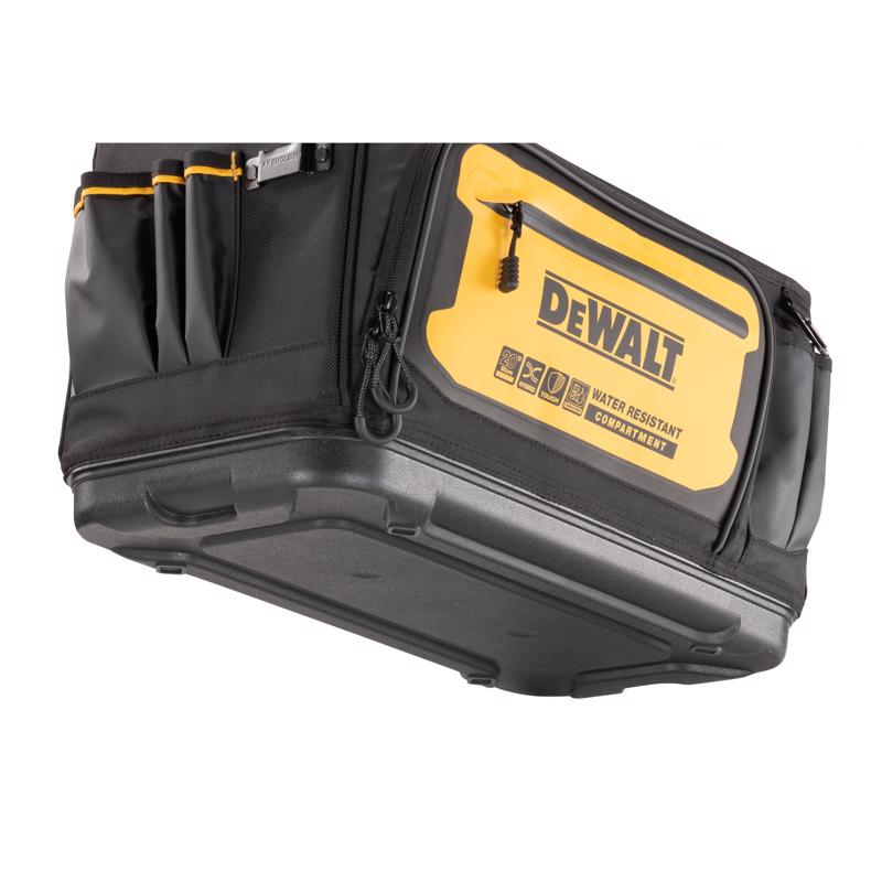 DeWalt Ballistic Nylon Open Top Tool Tote Tool Tote 36 pocket Black/Yellow