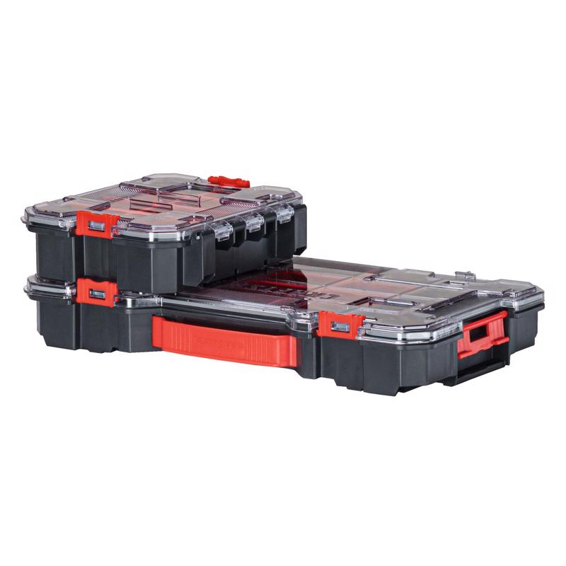 Craftsman VersaStack 9.84 in. W X 2.73 in. H Small Parts Bin Plastic 20 compartments Black/Red