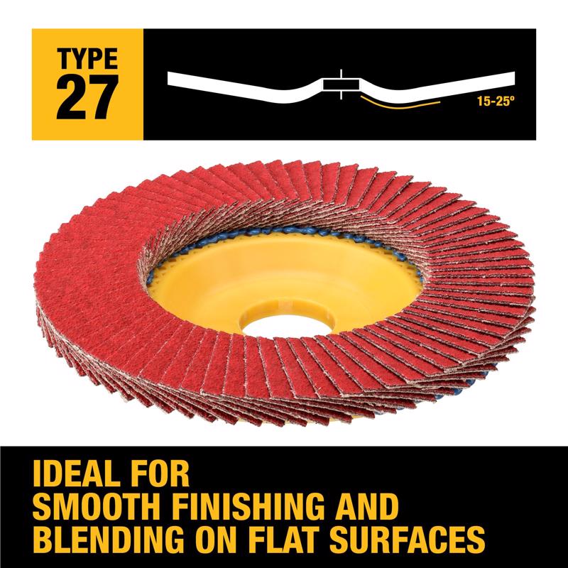 DeWalt MaxTrim 4-1/2 in. D X 7/8 in. Ceramic Trim Flap Disc 80 Grit 1 pk