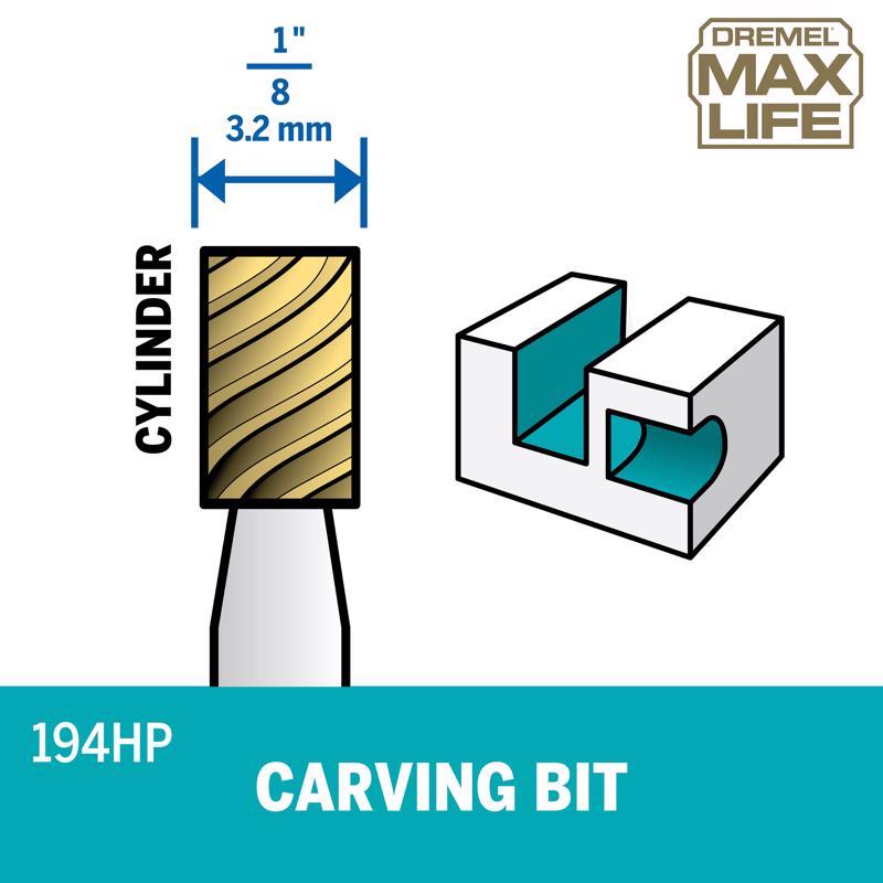 Dremel 1/8 in. X 1.5 in. L X 0.12 in. W High Speed Steel Cylindrical High Speed Cutter Multi-Materia