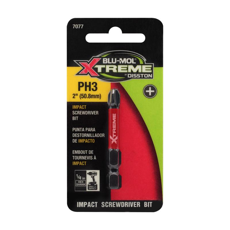 Blu-Mol Xtreme Phillips 3 X 2 in. L Screwdriver Bit S2 Tool Steel 1 pc