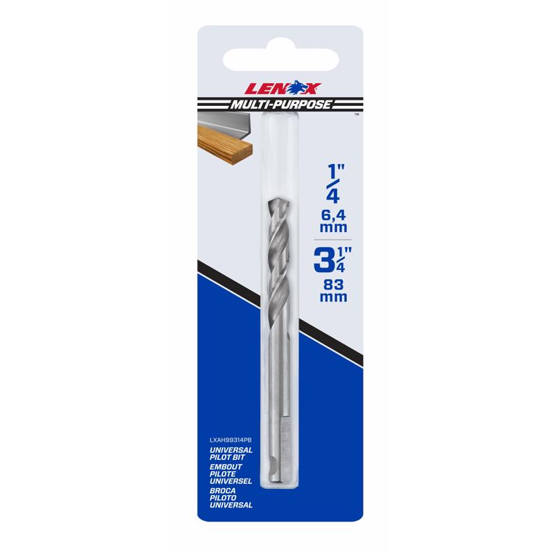 Lenox 1/4 in. High Speed Steel Hole Saw Pilot Bit 1 pc