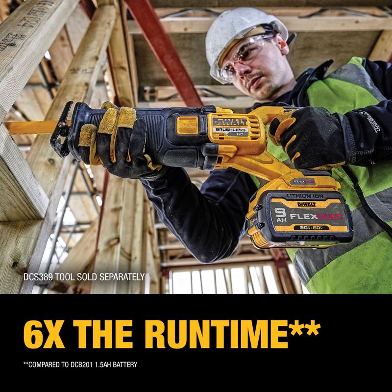 DeWalt 20V-60V MAX FLEXVOLT 9 Ah Lithium-Ion 9Ah 20V / 3Ah 60V Battery Combo Pack 2 pc