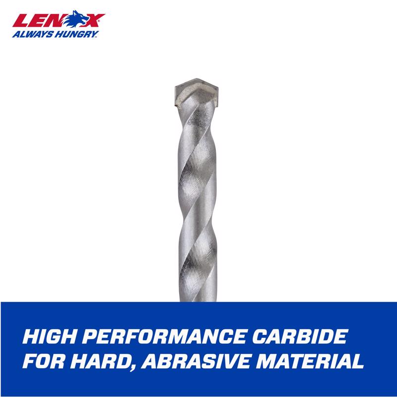 Lenox 108 mm Carbide Tipped 4-1/4 in. L X 1/4 in. D Hole Saw Pilot Bit Arbor Included