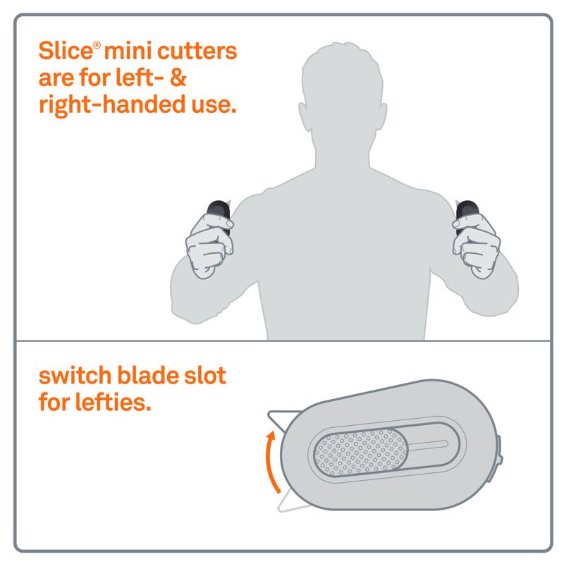 Slice Sliding Mini Cutter Black 1 pc