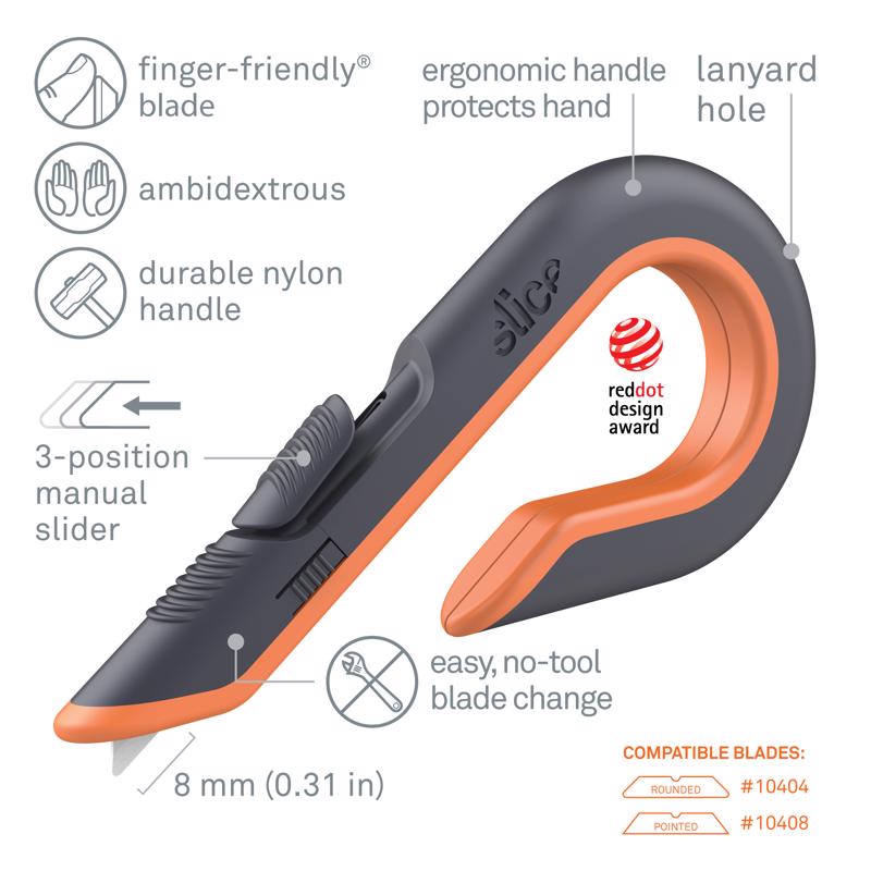 Slice Sliding Box Cutter Black 1 pc