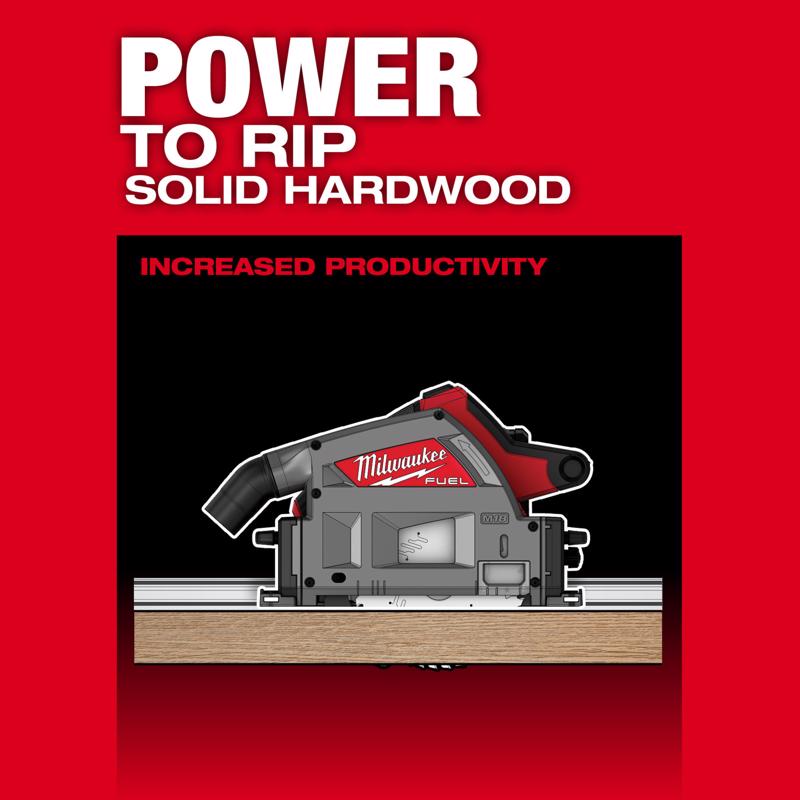 Milwaukee M18 FUEL M18 6 amps 6-1/2 in. Cordless Brushless Plunge Track Saw Kit (Battery & Charger)