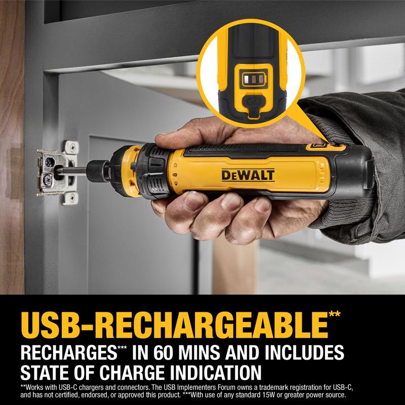 DeWalt 4V MAX Cordless Powered Screwdriver with Bit Set Kit