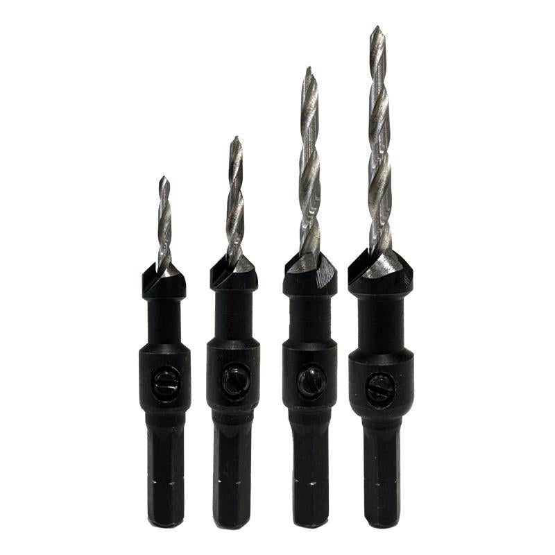 Richelieu Mibro 6/8/10/12 X 2.5/2.75/3.125/3.625 in. L Steel Screw Pilot Drill Bit Set Straight Shan