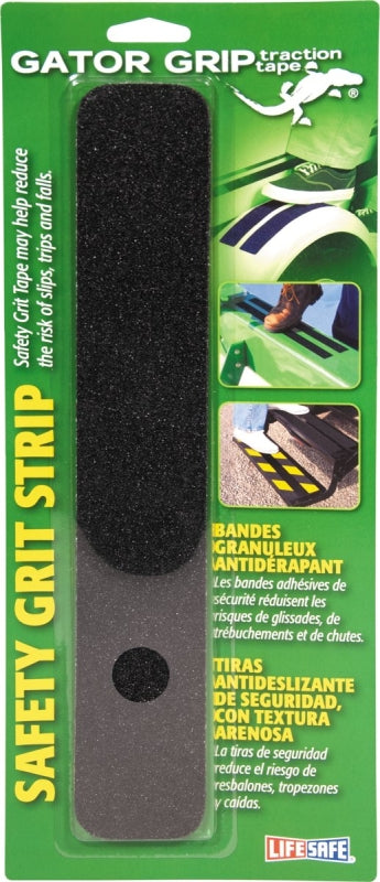 Incom Gator Grip RE624BL Safety Grit Tape, 12 in L, 2 in W, PVC Backing, Black