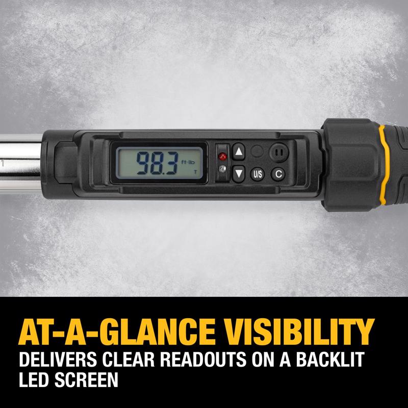 DeWalt Drive Digital Torque Wrench 3/8 in. L 1 pc
