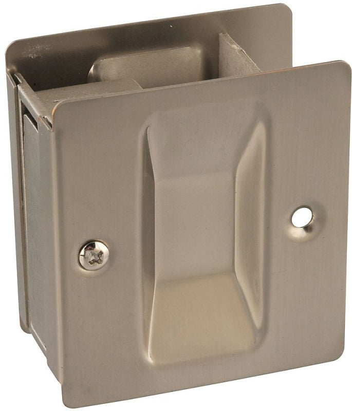 National Hardware N326-306 Pocket Door Pull, Brass, Satin Nickel, ADA Compliant