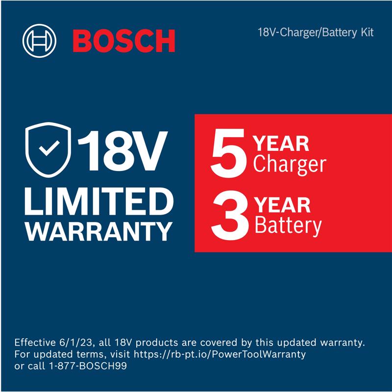 Bosch 18V GXS18V-11N25 4 Ah Lithium-Ion Battery and Charger Starter Kit