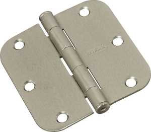 National Hardware N830-242 Door Hinge, 3-1/2 in H Door Leaf, 3-1/2 in L x 3-1/2 in W, Cold Rolled Steel, Satin Nickel