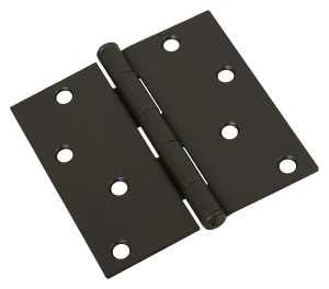 National Hardware N830-204 Door Hinge, 4 in W Frame Leaf, Steel, Oil-Rubbed Bronze, Non-Rising, Removable Pin, Mortise