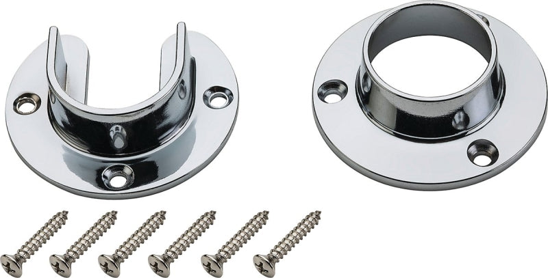 National Hardware V8600 Series S822-080 Closet Flange Set, Zinc, Chrome-Plated
