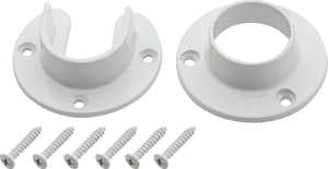National Hardware V8600 Series S822-083 Closet Flange Set, Zinc, White