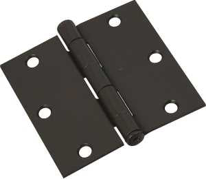 National Hardware N830-205 Door Hinge, 3 in H Door Leaf, 3 in L x 3 in W, Cold Rolled Steel, Oil-Rubbed Bronze, 50 lb