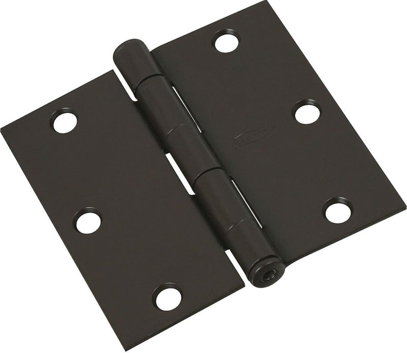National Hardware N830-205 Door Hinge, 3 in H Door Leaf, 3 in L x 3 in W, Cold Rolled Steel, Oil-Rubbed Bronze, 50 lb